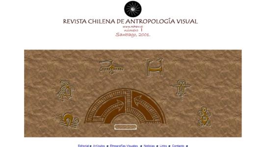 Portada del Primer Número de la Revista Chilena de Antropología Visual. 